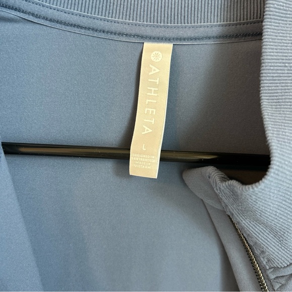 NWT Athleta Shanti Jacket in Powervita, Iron Blue Sz L - Picture 5 of 9